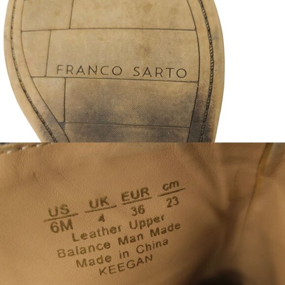 Franco Sarto Keegan Ankle Boot Nubuck Leather Booties Womens Size 6 M Double Zip - Picture 9 of 12